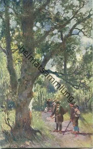 Jagd - Jäger - signiert B. Kaufmann - Künstleransichtskarte ca. 1900 - coloriert