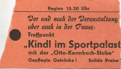 Deutschland - Berlin - Sportpalast - Wiener Eisrevue - Eintrittskarte 1961