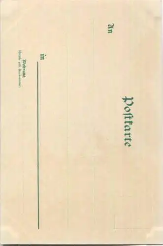 Jagd - Hirsch - Im Feuer gestürzt - Alfred Mailick - Künstleransichtskarte ca. 1900