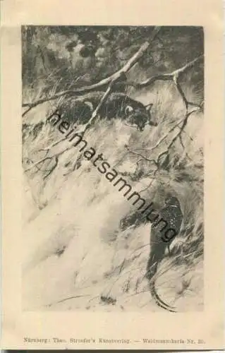 Jagd - Waidmannskarte Nr. 20 - Künstleransichtskarte ca. 1900 - Theo Stroefer's Kunstverlag Nürnberg