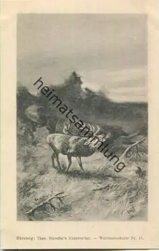 Jagd - Waidmannskarte Nr. 15 - Künstleransichtskarte ca. 1900 - Theo Stroefer's Kunstverlag Nürnberg