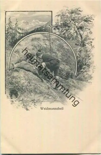 Jagd - Waidmannsheil - erlegtes Wild - Künstleransichtskarte ca. 1900