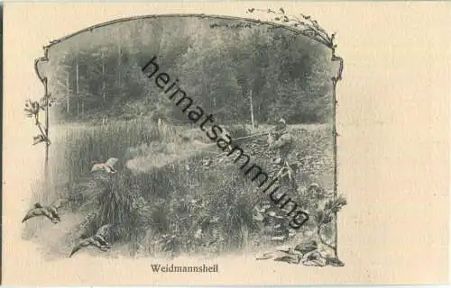 Jagd - Waidmannsheil - Enten - Künstleransichtskarte ca. 1900