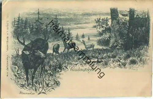 Jagd - Waidmannsheil - Künstleransichtskarte ca. 1900