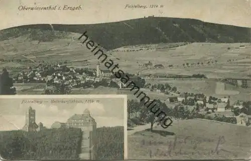 Oberwiesenthal - Gesamtansicht - Fichtelberg - Verlag Albin Melche Annaberg gel. 1927