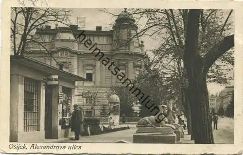 Osijek - Alexandrova ulica - Nakl. Milan Dirnbach Osijek gel. 1932