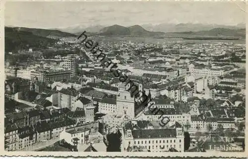 Ljubljana - Gesamtansicht - Foto-AK - gel. 1932