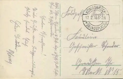 Königsbrück - Truppenübungsplatz - Königl. Kommandantur - Verlag Brück & Sohn Meissen - Feldpost gel. 1916