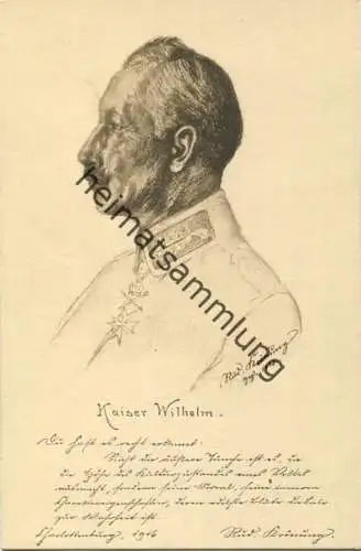 Wohlfahrts-Karte zur Unterstützung deutscher Veteranen E. V. - Kaiser Wilhelm