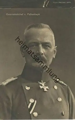 Wohlfahrts-Karte zur Unterstützung deutscher Veteranen E. V. - Generalstabschef von Falkenhayn