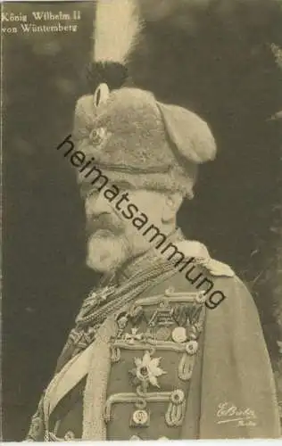 Wohlfahrts-Karte zur Unterstützung deutscher Veteranen E. V. - König Wilhelm II von Württemberg