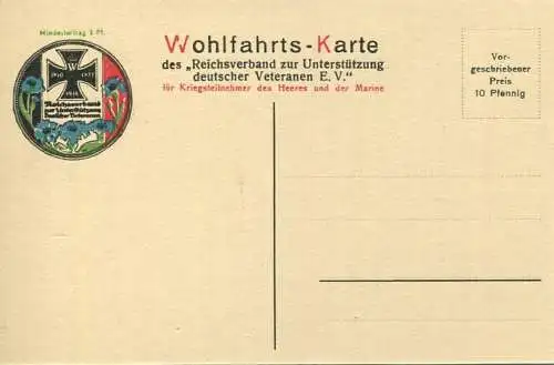 Wohlfahrts-Karte zur Unterstützung deutscher Veteranen E. V. - Generalfeldmarschall von Mackensen - signiert Rud. Krönun