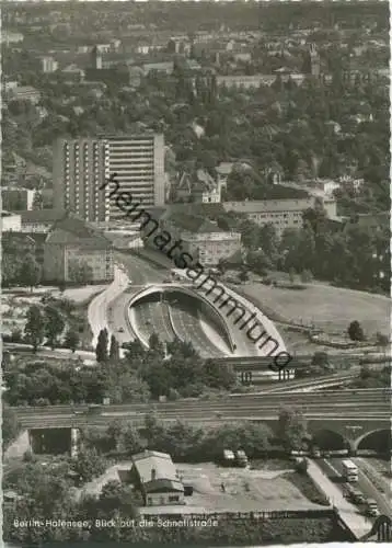 Berlin - Halensee - Blick auf die Schnellstrasse - Foto-Ansichtskarte Grossformat