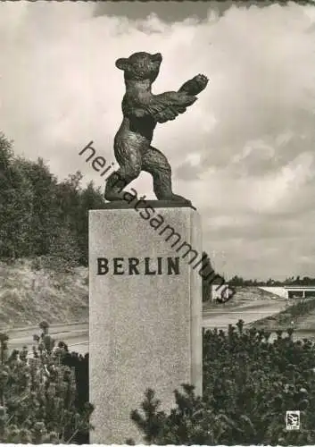 Berlin - Autobahneinfahrt - Zehlendorfer Kleeblatt - Foto-Ansichtskarte Grossformat 60er Jahre - Verlag Klinke & Co.