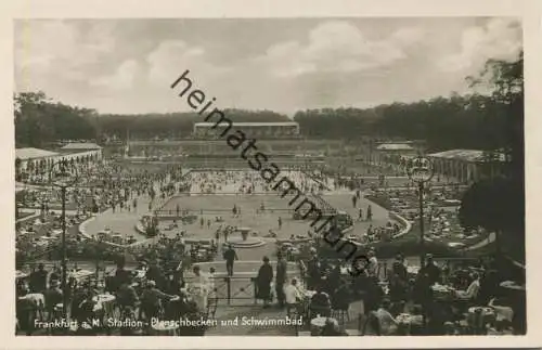 Frankfurt - Stadion - Planschbecken und Schwimmbad - Foto-AK - Verlag Heinrich Nord Frankfurt