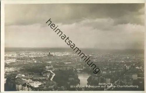Berlin - Blick vom Funkturm auf Charlottenburg - Foto-Ansichtskarte 20er Jahre - Verlag Amag