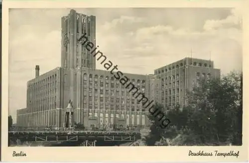 Berlin - Tempelhof - Druckhaus - Foto-Ansichtskarte 50er Jahre - Verlag H. Locke Berlin