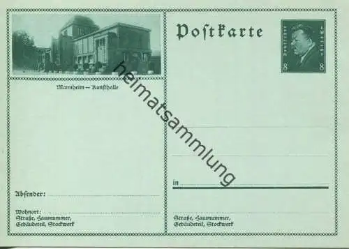 Mannheim - Bildpostkarte 1930 - Ganzsache