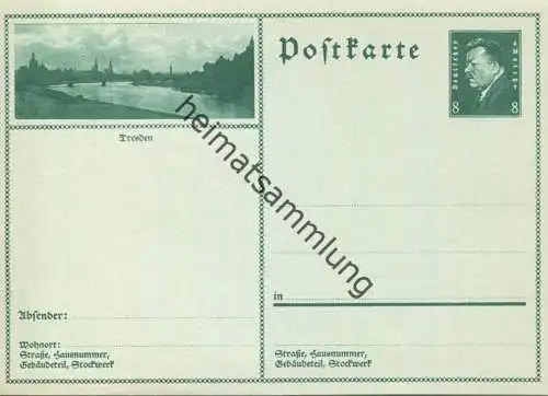 Dresden - Bildpostkarte 1930 - Ganzsache