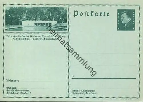 Darmstadt - Bildpostkarte 1930 - Ganzsache