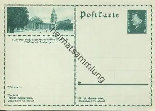 Darmstadt - Bildpostkarte 1930 - Ganzsache