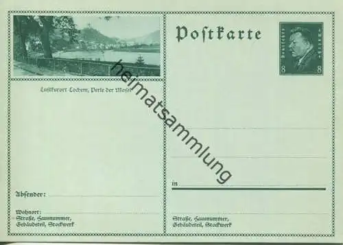 Cochem - Bildpostkarte 1930 - Ganzsache