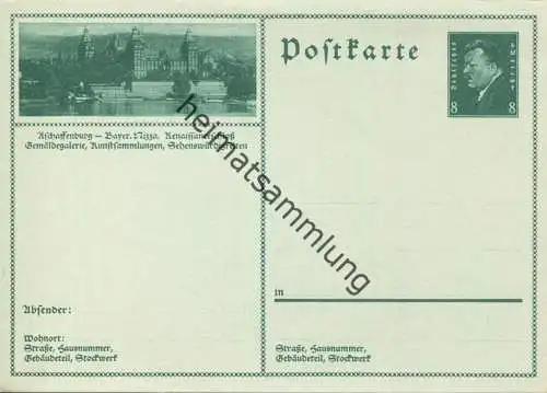 Aschaffenburg - Bildpostkarte 1930 - Ganzsache