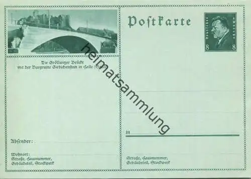 Halle - Bildpostkarte 1930 - Ganzsache