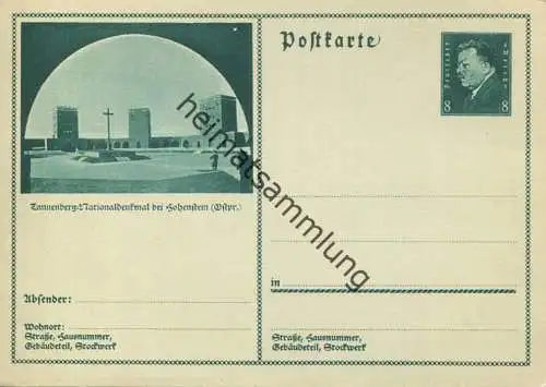 Tannenbergdenkmal - Bildpostkarte 1931 - Ganzsache