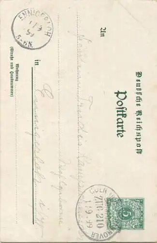 Herford - Privatganzsache DR PP F48/01 - leichte Albumspuren - Bahnpost gel. 1899