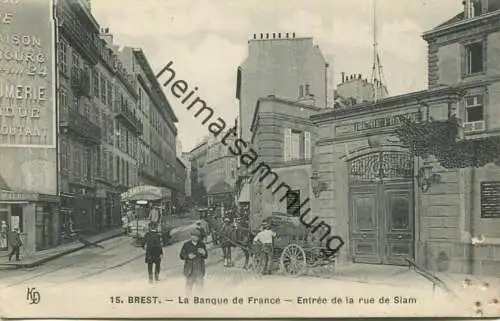 Brest - La Banque de France - Entree de la rue Siam