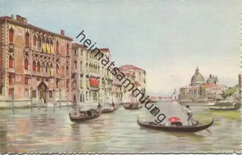 Venezia - Canal Grande e Chiesa della Salute - Verlag A. Srocchi Milano Venezia - Künstlerkarte
