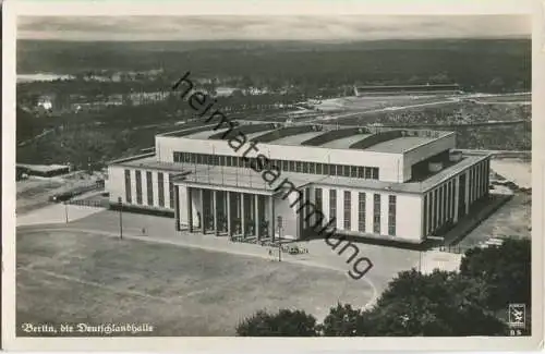 Berlin 30er Jahre - Deutschlandhalle - Luftaufnahme - Foto-Ansichtskarte - Verlag Klinke & Co. Berlin