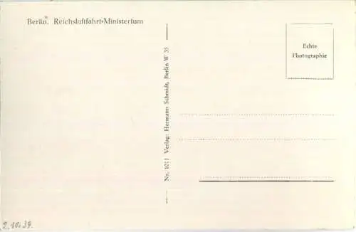 Berlin - Reichsluftfahrt-Ministerium - Verlag Hermann Schmidt Berlin - Foto-AK 30er Jahre