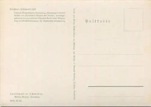 Landschaft in Schweden - Künstler-Hilfswerk 1937 - Albert Mann Dresden - Bild 10/II - Verlag Wilhelm und Bertha von Baen
