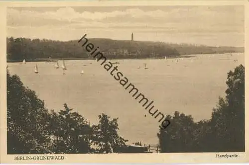 Berlin Grunewald - Havelpartie - Verlag J. Goldiner Berlin 30er Jahre