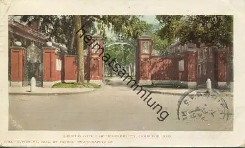 Massachusetts - Cambridge - Harvard University - Johnston Gate gel. 1903