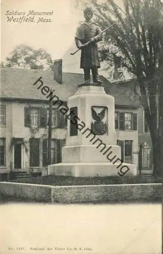 Westfield - Soldiers Monument - Publisher National Art Views Co. N.Y. City gel. 1905