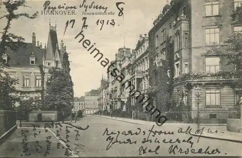 Hannover - Arnswaldtstrasse gel. 1913