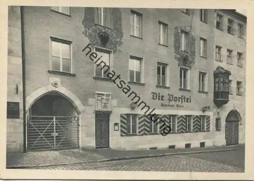 Nürnberg - Die Porsterei mit Humbser Bier - die urgemütliche Gaststätte im Haus Photo-Porst - Oberer Bergauerplatz 6,8,1