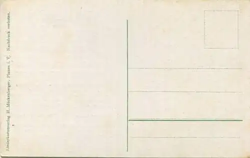 Liederkarte - Bergmannsglück signiert K. Wasser - Lied von H. Mückenberger - Verlag H. Mückenberger Plauen