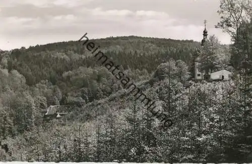 Wallfahrtsort Mariabuchen - Blick auf Kirche und Buchenmühle - Foto-AK - Verlag Schöning & Co. Lübeck