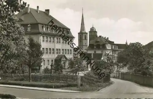 Lohr am Main - An der Knabenvolksschule - Foto-AK - Verlag Schöning & Co. Lübeck