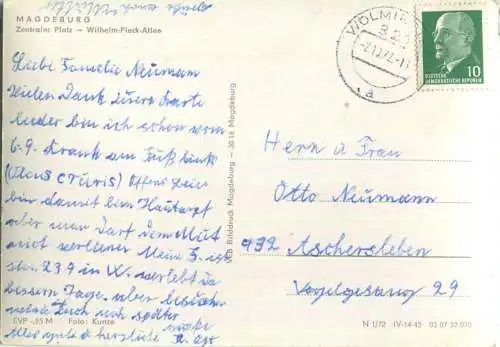 Magdeburg - Wilhelm-Pieck-Allee - Strassenbahn - Verlag Bilddruck Magdeburg