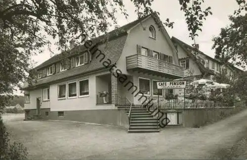 Huzenbach - Café-Pension Fahrner - Besitzer E. Fahrner - Foto-AK - Verlag A. Hermann & Co. Stuttgart