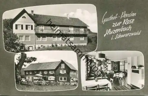 Huzenbach - Gasthof Pension zur Rose - Besitzer E. Maulgetsch - Foto-AK - Verlag A. Hermann & Co. Stuttgart