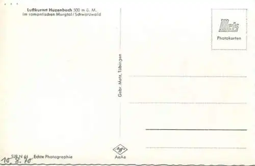 Huzenbach - Foto-AK - Verlag Gebr. Metz Tübingen