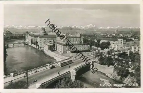 München - Deutsches Museum - Strassenbahn - Foto-Ansichtskarte - Verlag Emil Köhn München