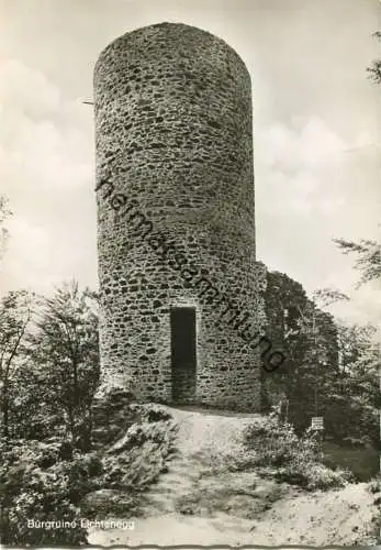 Burgruine Lichtenegg - Foto-AK Grossformat - Verlag A. Bachl Lebensmittel Rimbach