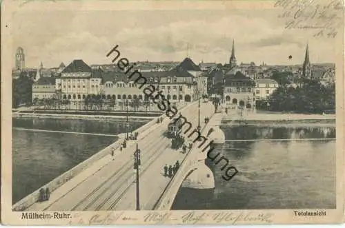 Mülheim a. d. Ruhr - Totalansicht - Strassenbahn - Feldpost